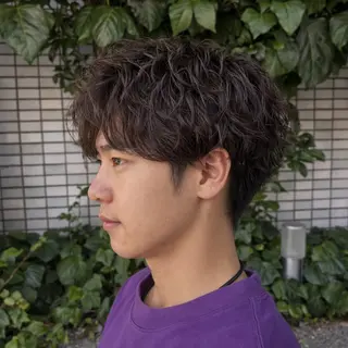 パーマ メンズ 山本 陸央のヘアスタイル