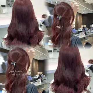 ミディアム カラー 艶モテ・韓国スタイル 🤍りんのヘアスタイル