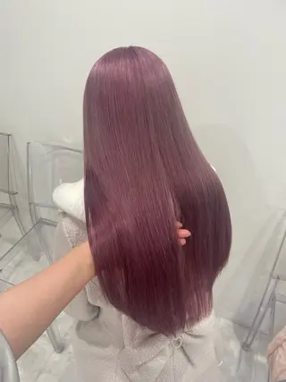 ロング カラー 韓国風艶髪🎀 暖色カラー🤍のヘアスタイル