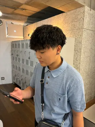 ショート パーマ メンズ fifth 庄子愛彩のヘアスタイル