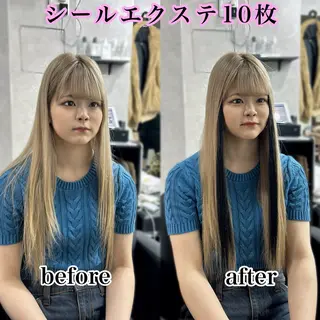 ミディアム カラー シールエクステの女神 🍑Momo🍑のヘアスタイル