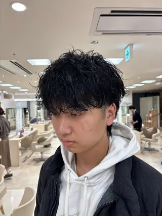 パーマ メンズ 湘南/メンズパーマ/ ハイライト/ユチカのヘアスタイル