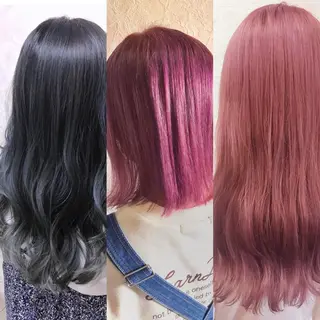 ミディアム カラー ブリーチ/髪質改善/ レイヤー/YUTO‎のヘアスタイル