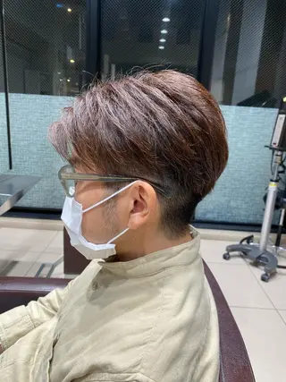 ショート メンズ ボブ/顔まわりレイヤ ー/新宿/KOKIのヘアスタイル