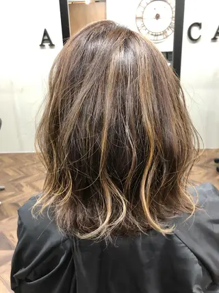 ミディアム カラー 山崎 義弘のヘアスタイル