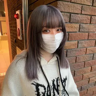 ロング カラー 中性ウルフカット ケアブリーチ/ケイトのヘアスタイル