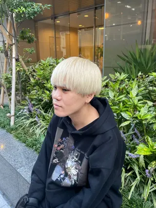 カラー メンズ ハイトーン/ボブ /Riimooaのヘアスタイル