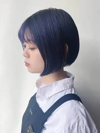 ミディアム morio from london所属・松岡彩華 ボブ /グレージュのヘアスタイル