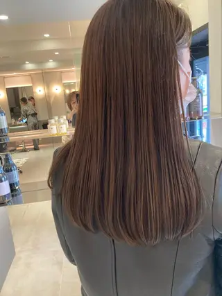 ロング カラー ヘアアレンジ オリーブ透明感カラー 表参道/MIKUのヘアスタイル