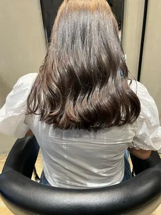 カラー えんぐちとも／透明感 カラー／博多ボブのヘアスタイル