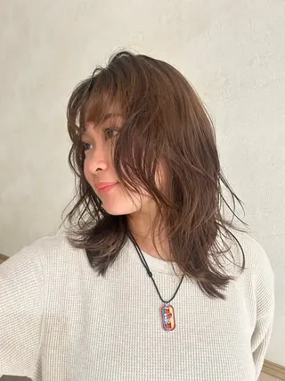 セミロング 🤎透明感カラー／ レイヤー／Yuzuのヘアスタイル
