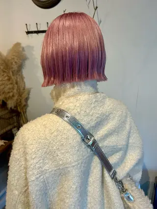 ショート ボブ/暖色/透明 感カラー/Sachiのヘアスタイル