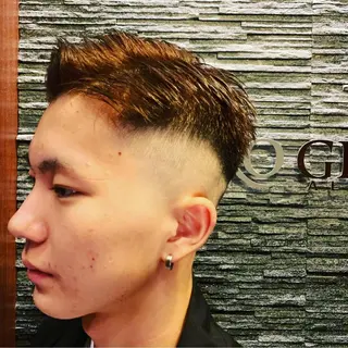 ショート カラー メンズ ヒロ銀座 バーバーショップ神楽坂所属・ひらお あおとのヘアスタイル