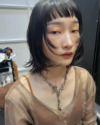 ミディアム カラー haco＋所属・圧倒的デザイン力 店長🎨RENAのヘアスタイル