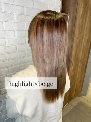 ロング カラー 髪質改善/縮毛矯正 艶カラー/珠聡のヘアスタイル