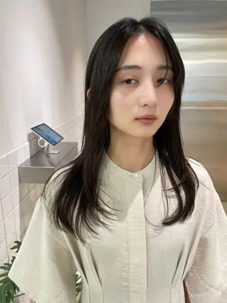 ミディアム カラー 似合わせカット レイヤー/ボブのヘアスタイル