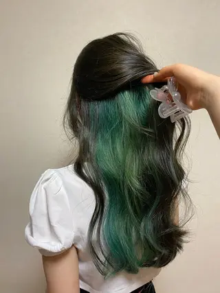 ロング カラー ヘアアレンジ アンククロス渋谷【ANKH CROSS】所属・韓国ヘア┊︎レイヤー ┊︎haruka🌙のヘアスタイル