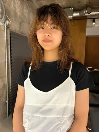 ミディアム タナカ レイのヘアスタイル