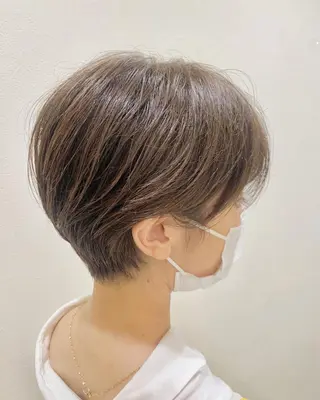 ショート カラー 透明感/ 美髪矯正/田中恭のヘアスタイル