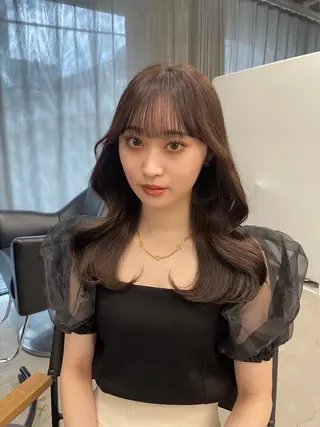セミロング カラー 🖤韓国艶髪 RINA🖤のヘアスタイル