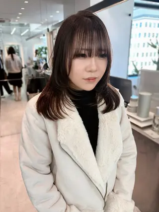 ミディアム 縮毛矯正/韓国ヘア /ブリーチ/ヒロのヘアスタイル