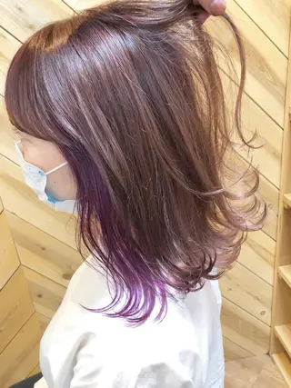 ミディアム カラー hair salon Ranun髪質改善のヘアスタイル