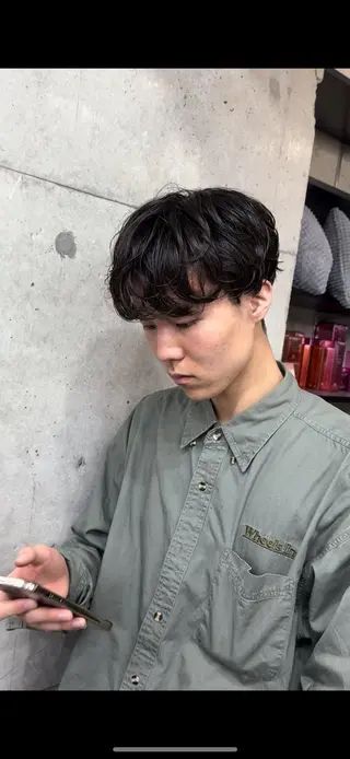 パーマ メンズ be'leef.ema 寝屋川店所属・スペインカール/ メンズパーマ/山下のヘアスタイル