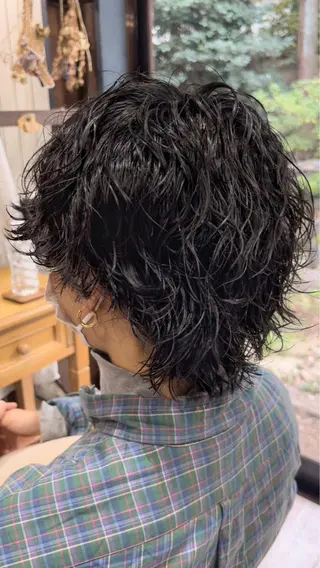 ミディアム パーマ メンズ メンズStylist 山根慧のヘアスタイル