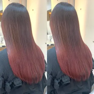 ロング カラー ブリーチ無しダブル カラー🦕まどかのヘアスタイル