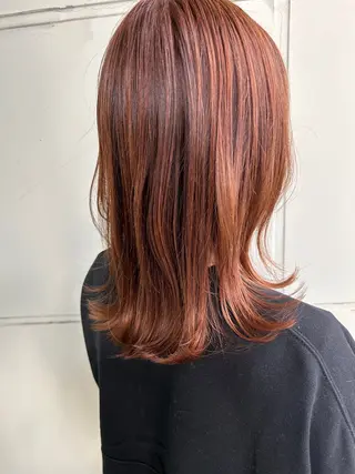 ミディアム カラー GO TODAY所属・ハイトーン/小顔 カット/Ayumuのヘアスタイル