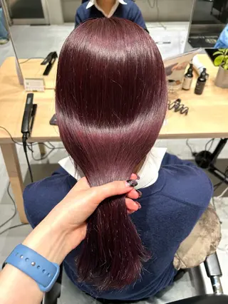ロング カラー 風香🪼レイヤー カット/艶カラーのヘアスタイル