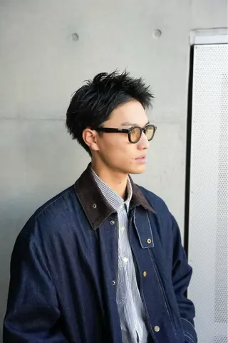 ショート スパイキーショート パーマ　具志堅　太志のヘアスタイル