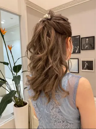 ロング ヘアアレンジ Ash 銀座店所属・骨格補正カット /マンツーマン/のヘアスタイル