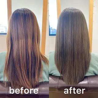 セミロング カラー KIZU 髪質改善 オカルト怪談のヘアスタイル