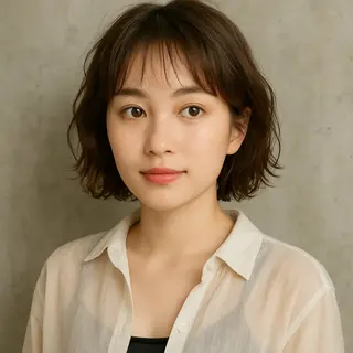 ショート パーマ 透明感カラー/レイ ヤー/Nana🌈のヘアスタイル