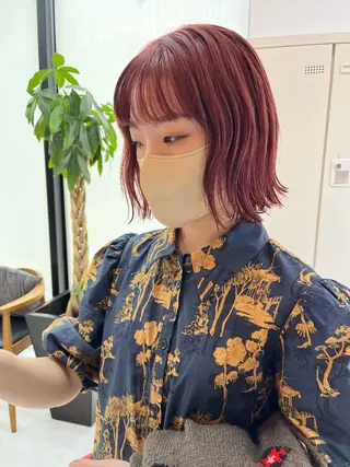 ミディアム カラー タカノ ノゾミのヘアスタイル