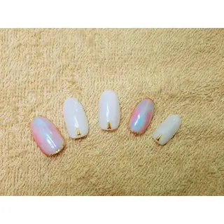 ネイル 痛ネイル/ワンホン/ フィルイン/長さだしのネイルデザイン