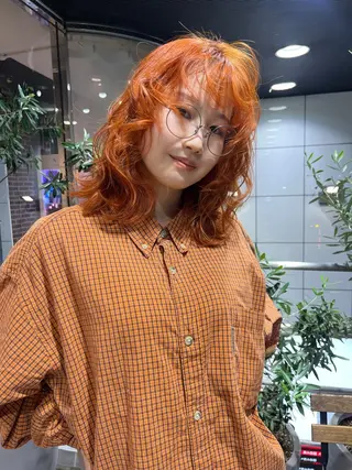 ミディアム カラー 💖デザインカラー/ タダ ハナカ💖のヘアスタイル