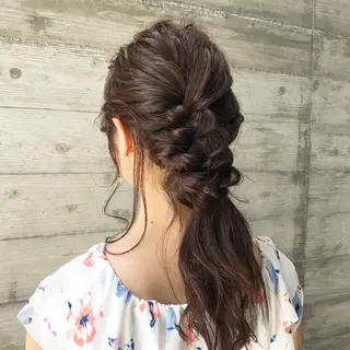 ヘアアレンジ Click所属・クニモトハルナ ボブ/柔らかカラーのヘアスタイル