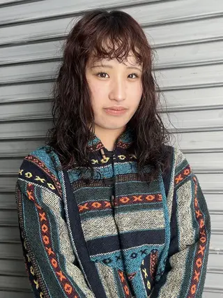 セミロング momoca/松本/ 暖色カラー/ボブのヘアスタイル