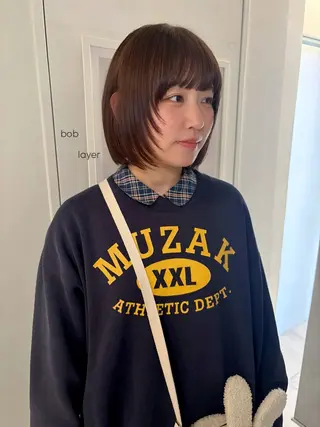 ショート カラー riria/ボブ /ブラウンカラー🎀のヘアスタイル