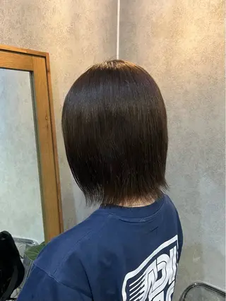 ショート カラー ボブ/プツッとボブ/ 暖色カラー/モエのヘアスタイル