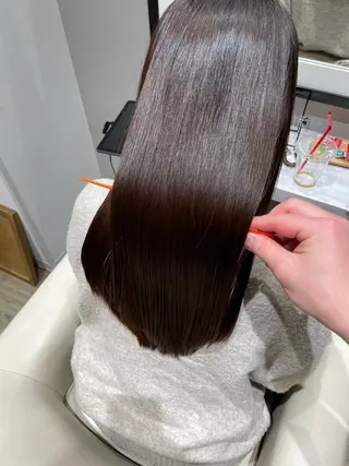 ロング パーマ k-twoたき✨艶感 カラー／美髪矯正のヘアスタイル