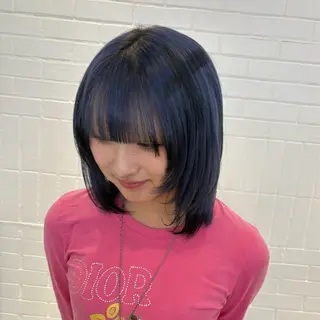 ロング カラー HIKARI🐈‍⬛ レイヤー×デザインのヘアスタイル