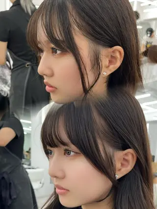 ロング レイヤーカット顔周り /アレンジ伊藤彪真のヘアスタイル