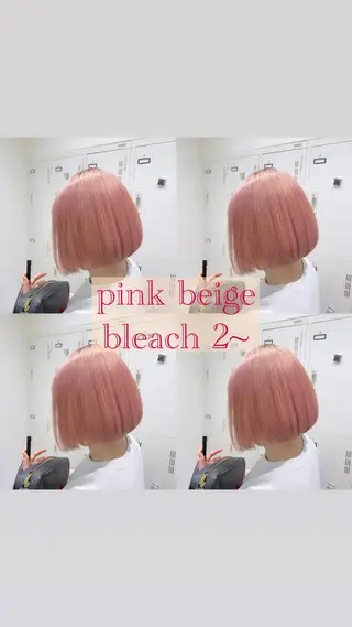 ショート カラー ピンクカラー🎀/ ミルクティー🍼花音のヘアスタイル