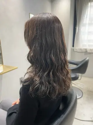 セミロング パーマ 【arc】Ruri コテ巻き風パーマのヘアスタイル