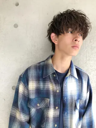 カラー ヘアアレンジ メンズ くすみミルクティー／ ブラウン🪡TOWAのヘアスタイル