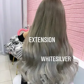 ロング カラー エクステ🩵ブリーチ 韓国ヘア🩵KAEのヘアスタイル