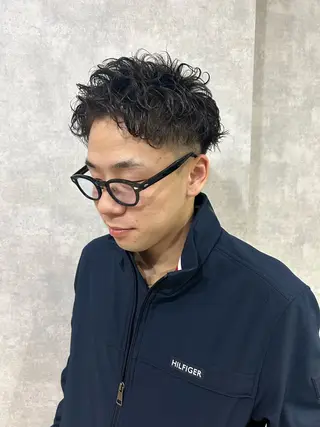 ショート パーマ メンズ KENSHIN パーマモデル募集のヘアスタイル